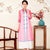 Traje chino Han con blusa transparente Vestido chino de dos piezas
