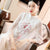 Mandarin Collar Floral Embroidery Han Chinese Costume with Tassel