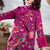 Cappotto imbottito da donna in stile cinese con ricamo floreale e fenice