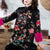 Phoenix & Floral Embroidery Chinese Style Women's Wadded Coat
