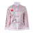 Floral Embroidery Chinese Style Jacket Women's Wadded Coat with Fur Edge
