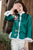 Floral Embroidery Chinese Style Jacket Women's Wadded Coat with Fur Edge