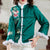 Floral Embroidery Chinese Style Jacket Women's Wadded Coat with Fur Edge