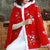 Floral & Bird Embroidery Wool Shawl Cloak Bolero Jacket with Fur Edge