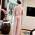Floral Embroidery Cheongsam Top & Loose Pants Chinese Style Sweater Suit