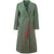 Floral Embroidery V Neck Tea Length Chinese Style Mother's Wind Coat