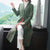Floral Embroidery V Neck Tea Length Chinese Style Mother's Wind Coat