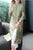 Floral Embroidery Tea Length Chinese Style Mother's Wind Coat with Strap Buttons