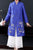 Floral Emboidery V Neck Long Chinese Style Mother's Wind Coat