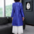 Floral Emboidery V Neck Long Chinese Style Mother's Wind Coat