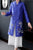 Floral Emboidery V Neck Long Chinese Style Mother's Wind Coat