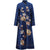 Floral Emboidery Tea Length Chinese Style Mother's Wind Coat