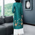 Floral Emboidery Tea Length Chinese Style Mother's Wind Coat