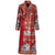 Patrón auspicioso Elegante algodón con cordones Abrigo de viento chino Traje de Han retro