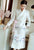 Motif de bon augure coton fantaisie à lacets manteau de vent chinois Costume rétro Han