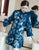 Costume de Han de manteau de vent chinois de taffetas de broderie florale de manches de mandarine
