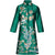 Costume Han con cappotto a vento cinese in taffettà con ricamo floreale a 3/4 maniche