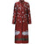 Patrón floral y de grúa Abrigo de madre de viento chino retro de algodón elegante
