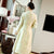 Floral Embroidery V Neck Long Chinese Wind Coat Han Costume