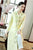 Floral Embroidery V Neck Long Chinese Wind Coat Han Costume