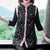 Gilet de gilet ouaté chinois traditionnel de bord de fourrure de broderie florale