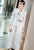 Floral Embroidery V Neck Chinese Style Luxurious Career Suit
