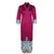V Neck Auspicious Embroidery Tea Length Retro Cheongsam Chinese Dress