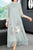 Floral Emboidery 3/4 Sleeve Cheongsam Top Chinese Dress
