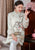 Cappotto imbottito in broccato stile retrò cinese con ricamo floreale Comfort Fit