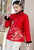Manteau ouaté en brocart de style chinois rétro avec broderie de dragon, coupe confortable