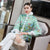 Phoenix Embroidery Retro Chinese Style Brocade Wadded Coat Comfort Fit