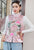 Chaleco de estilo chino con bordado floral y lentejuelas