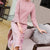 Floral Embroidery Woolen Modern Cheongsam Tea Length Qipao Dress