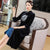 3/4 Sleeve Crane Embroidery Velvet A-line Aodai Chinese Dress