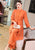 3/4 Ärmel Fancy Cotton Blumenstickerei 2-teiliger Anzug im chinesischen Stil