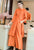 Costume 2 pièces de style chinois à broderie florale en coton fantaisie à manches 3/4