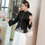 Floral Embroidery Trumpet Sleeve Taffeta Traditional Chinese Jacket
