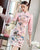 Phoenix & Floral Embroidery Modern Cheongsam Knee Length Qipao Dress