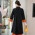 Floral Embroidery 3/4 Sleeve Long Traditional Chinese Wind Coat