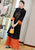 Floral Embroidery 3/4 Sleeve Long Traditional Chinese Wind Coat