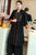 Floral Embroidery 3/4 Sleeve Long Traditional Chinese Wind Coat