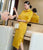 Vestido Qipao largo de té cheongsam moderno con bordado 3/4 manga