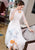 Crane Embroidery Half Sleeve Hanfu Causal Dress Traiditonal Chinese Costume