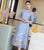 Crane Embroidery Half Sleeve Hanfu Causal Dress Traiditonal Chinese Costume