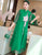 Lotus Embroidery 3/4 Sleeve Hanfu Causal Dress Traiditonal Chinese Costume