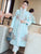 Phoenix Embroidery Brocade Long Chinese Style Wadded Coat Wind Coat