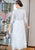 Crane Embroidery V Neck Hanfu Causal Dress Traiditonal Chinese Costume