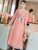 Kranich bestickter V-Ausschnitt Hanfu Freizeitkleid Traditionelles Chinesisches Kostüm