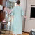 Floral Embroidery 2-pieces Hanfu Causal Dress Traiditonal Chinese Costume
