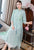 Vestido informal Hanfu de 2 piezas con bordado floral, traje tradicional chino